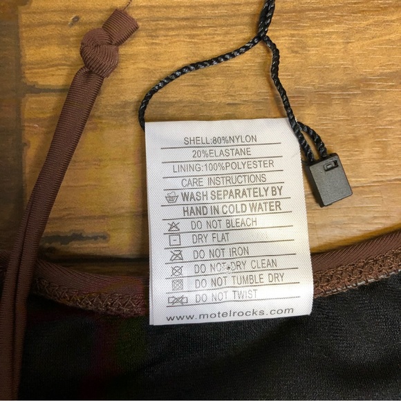 Motel Rocks OLLA BIKINI TOP IN CHOCO BROWN - Picture 5 of 9